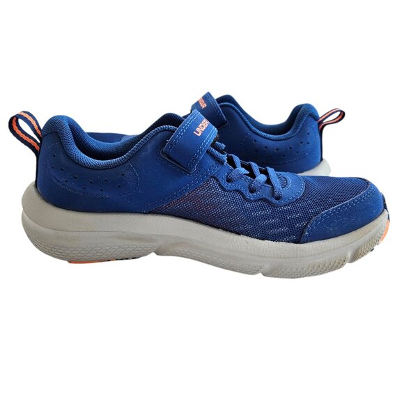 Under Armour Boys Shoes, Blue & Orange, Youth Size 2.5, Excellent Used Condition - Picture 12 of 16